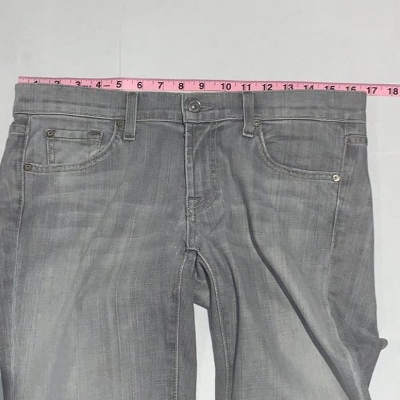 7 For All Mankind Women's Boot Cut Jeans - Light Gray - Picture 7 of 12